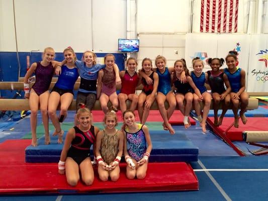 Optional and Elite girls at Everest Gymnastics!