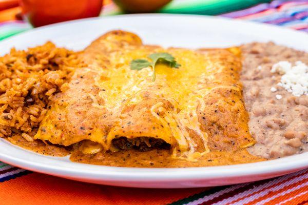 Spicy Beef Enchiladas