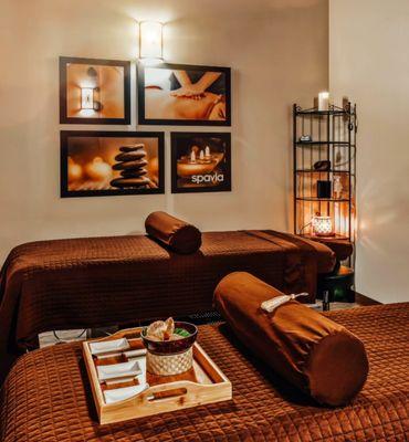 Treat a loved one to a couples massage or have a girls day in our double room!