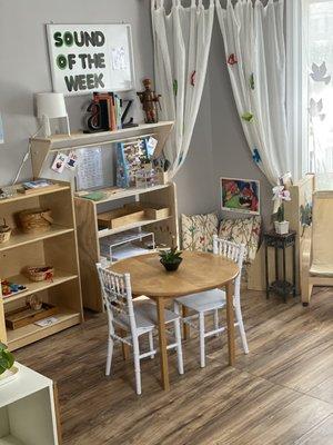 Local Preschool- Writing and Language development area