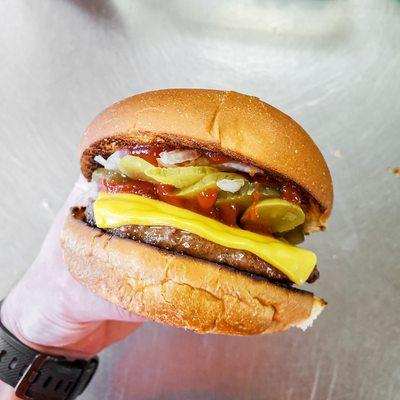 Classic quarter pound cheeseburger