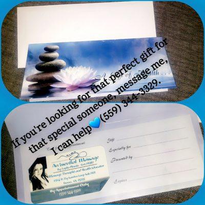 Gift certificates available for an Essential Massage.