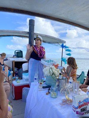 Themed party on the Kaneohe sandbar.