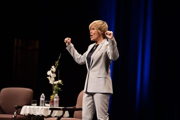 Diana Nyad speaking to Sacramento audience as part of the 2014-2015 season