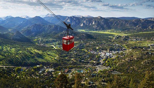 Ride the Aerial Tram on our Little Swiss Alps Trip and rock climb in a secluded area with steller views of the Estes Valley and RMNP.