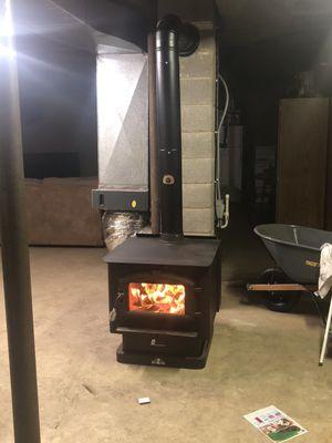 Wood stove and stainless liner install