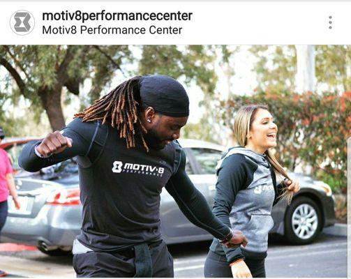 All Smiles and genuine joy when working w/Head Coaches J-Walk  & Kristin Nicole at the Motiv8 Performance Athletic Center