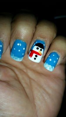 Love my Snow and Snow man nails Annie did for me.