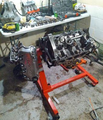 Custom engine rebuilding for a Honda (before picture)