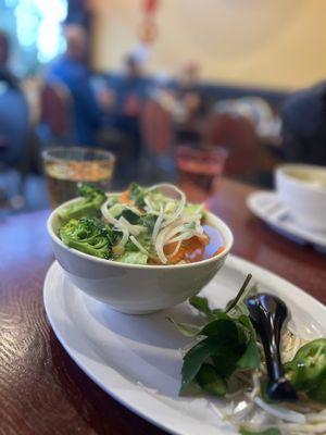 2.14 Shrimp - Pho Tom with steamed veggies added