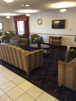 Seating area in lobby