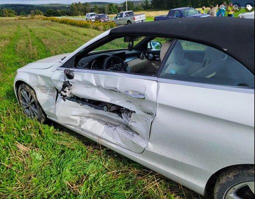 This is how well the air bags work in mercedes--NOT!