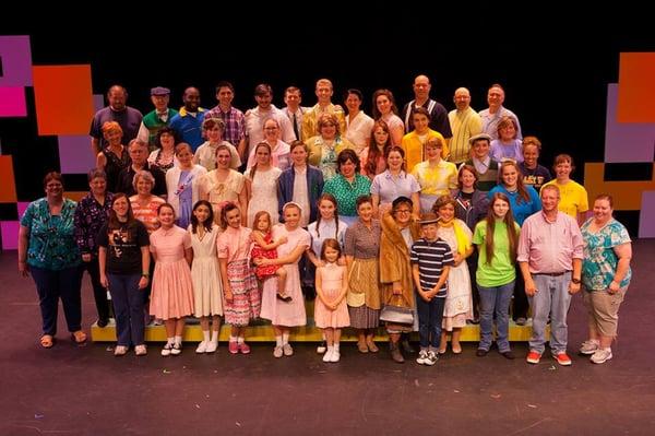 Cast, crew, and orchestra for PWLT's production of Bye Bye Birdie. July 2013