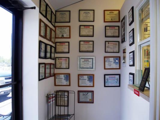 Certification and awards