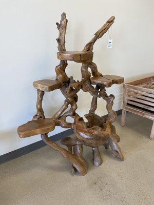 Teak root display - large.