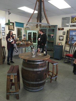 Col wine barrel furniture