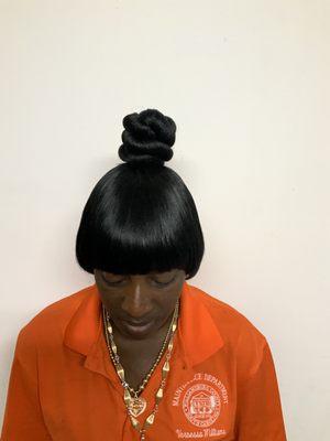 Top Knot w/ Bang by Ashley B.