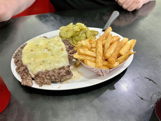 Angus Burger with fries