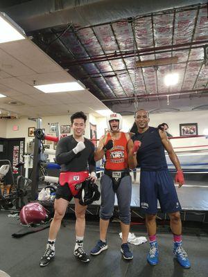 Sparing Session with my client and one of Nonantum Boxing Clubs amateur fighter