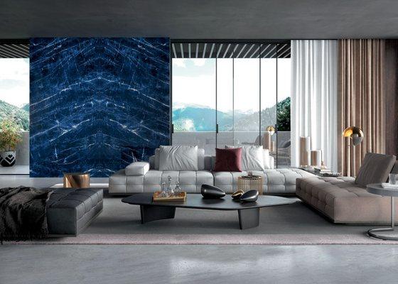 Infinity Surfaces Porcelain-Precious Sodalite 127"x 63" available in 6mm and 12mm