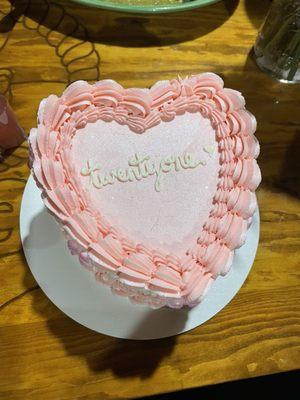 Pretty pink sparkly cake