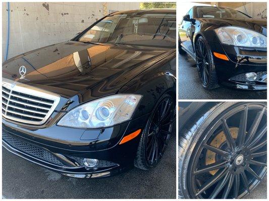 This is a 2016 Mercedes that I washed and cleaned the rims.