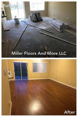 Before And After Wood Flooring Instillation