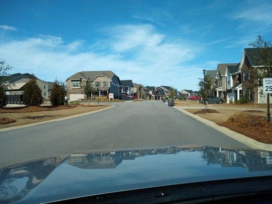 One of the many villages surrounding Lexington where you can touch your neighbor's house with your outstretched arms.