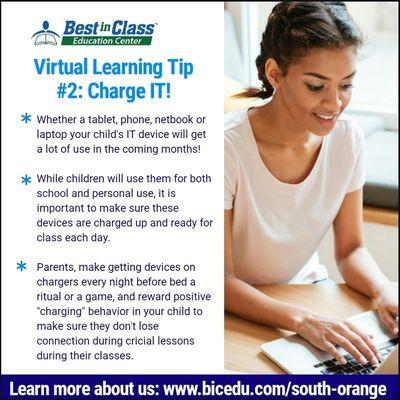 Virtual learning tip charge it!