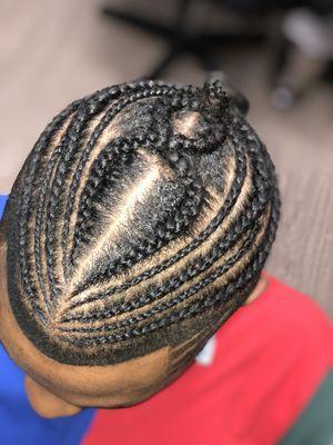 Men's braids and haircut