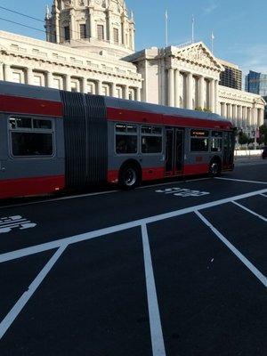 Muni #49 bus skips stop on Van Ness at McAllister for 2nd day.