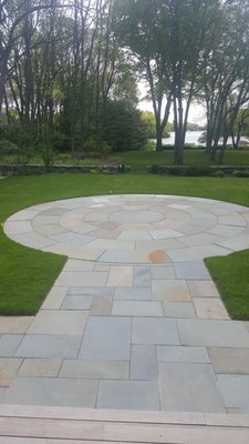 Unique bluestone circular patio