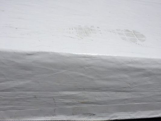 Footprints on the exterior.