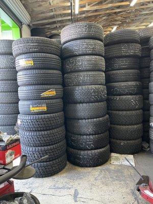 All tires in stock are well keep in a covered and clean room. They are look like new.