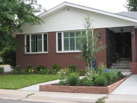 Red Flagstone Planter, Perennials, Sod and Plantings, Denver, CO 80220