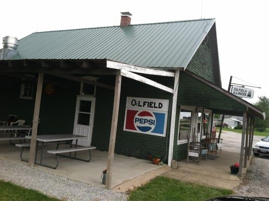 Exterior of Oulfield with outdoor seating for the big lunch crowd!