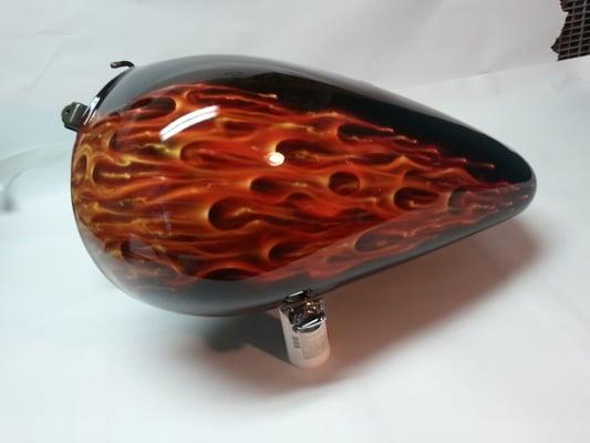 true flames Harley Davidson tank