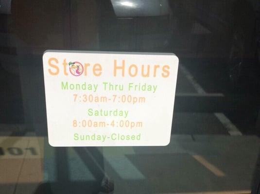 Store hours