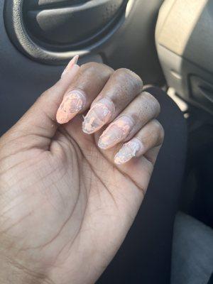 This is how they left my nails.