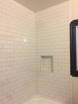 Subway tile pattern.