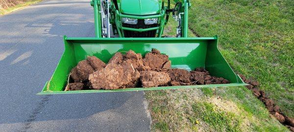 One of many buckets of clogs too big to rack or breakdown.