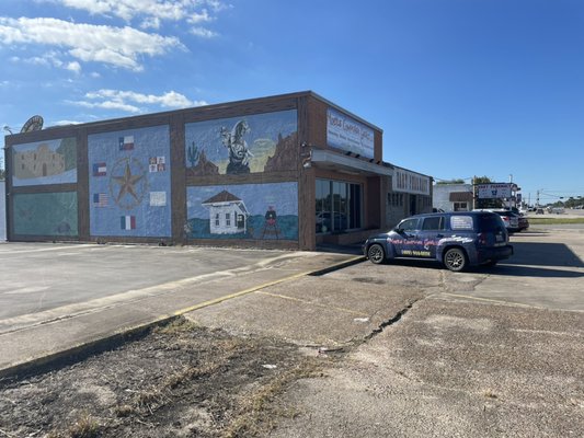 Side View of Building Featuring the Art Mural