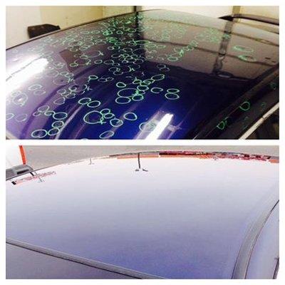 Honda Civic - Before/After Hail Damage Repair - Roof