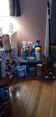 Some of my cleaning products & supply.