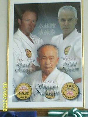 Shugoro Nakazato Sensei 10thDan, Kyoshi Nabil Noujaim 8thDan & Kyoshi David Rogers 7thDan