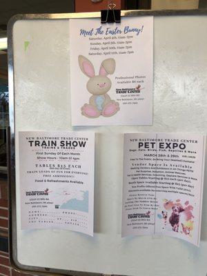 Kids will love seeing the Easter bunny and train shows