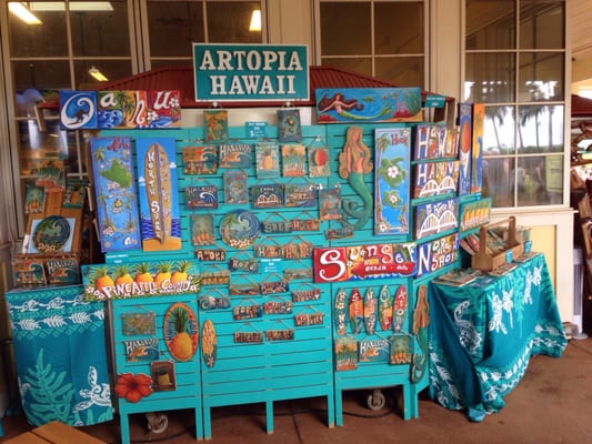 Cute and colorful signs. All made in Hawaii by the owners.