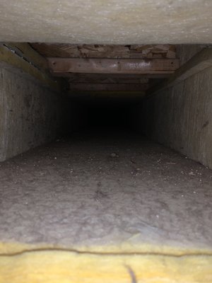 Before cleaning the duct line of a residential property pic 1