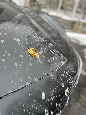 Exterior detail on Porsche taycan