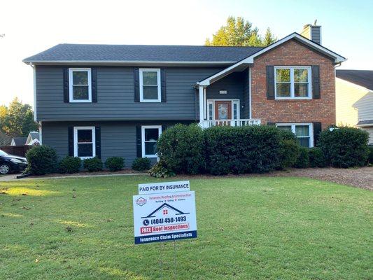 Beautiful Charcoal Shingle Roof in Alpharetta